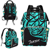 Custom Maori print backpack nappy bag
