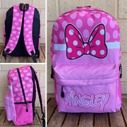 Custom minnie bow inspired backpack