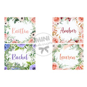Custom floral name towels