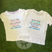 Auntie / Wanna be my uncle onesies / tops