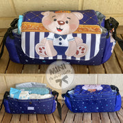 Custom teddy bear PRAM nappy bag design
