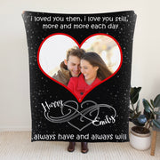 Custom photo love gift blanket design
