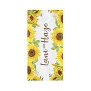 Custom name sunflower towel