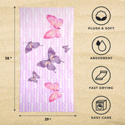 Custom name butterfly towel