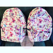 Custom all over butterfly printed backpack