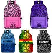 Custom maori design Printed backpacks