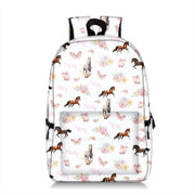 Custom all over horse floral printed backpack
