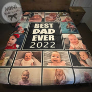 Best dad ever photo gift blanket design