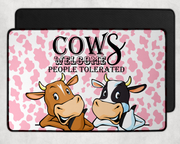 Custom cow’s welcome mat