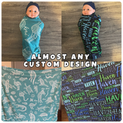 Custom baby wraps cotton jersey (choose design)
