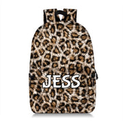 Custom leopard printed backpack