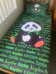 Custom Panda blanket design