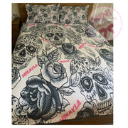 Custom sugar skull blanket design