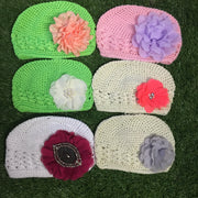 Assorted crochet flower beanies - On sale