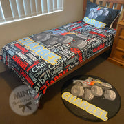 Custom monster truck multi theme blanket design