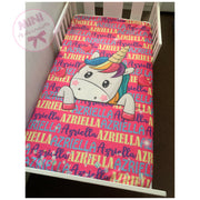 Custom Cute unicorn blanket design